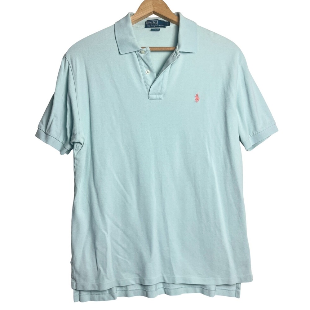POLO RALPH LAUREN Classic Fit Soft Cotton Polo Shirt Parakeet LG